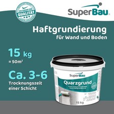 SuperBau Quarzgrund 15 kg Quarzsand Haftgrund Fliese auf Fliese Grundierung WEIß