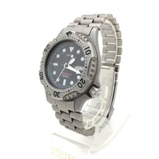 [w2227] SEIKO DIVER 200m 7C43-6A10 Alles Original Neue Batterie Titan EX/VG