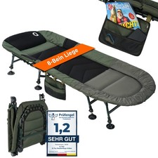 B-WARE Q-Tac hochwertige Karpfenliege 8 Bein, Angelliege, Campingliege, Feldbett