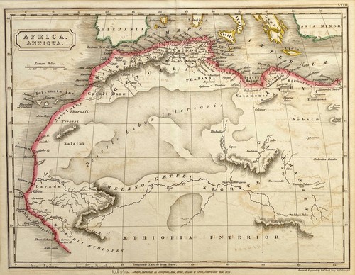 Afrika antiqua landkarte - afrika,