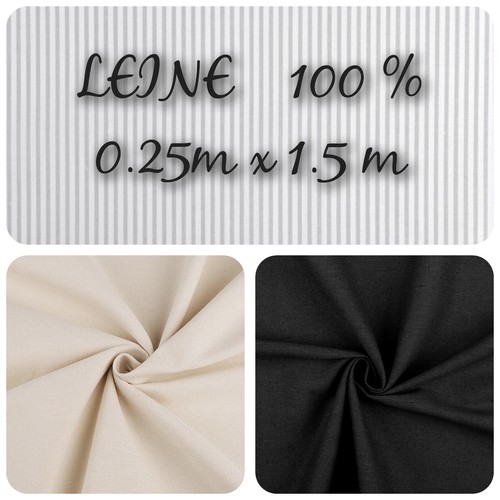 Leinen meterware uni 155cm - leinen,