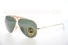 Original Unisex Ray Ban Shooter 3138 001 62 Brille gold Metall Sonnenbrille Neu