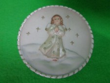 Teller / Schale rund Betender Engel  gelb  8 cm von Goebel 