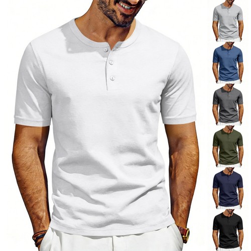 Henley kurzarm shirts herren - henley, t-shirts