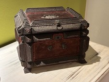 Antike Jugendstil Kiste von 1895 - Holz-Kiste/Schmuck-Schatulle - Unikat - RAR