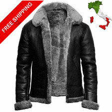 Herren Echt Schaffell Jacke