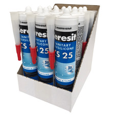 Sanitärsilikon CS25 in marmor / grau 12 x 280ml pilzhemmendes Silikon