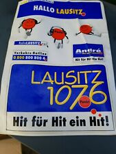 Vintage Sticker Radio Lausitz 107 Punkt 6, Retro