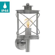 Außen-Wandleuchte Hilburn 1 Stahl verzinkt silber-antik Balkon Garten Terrasse