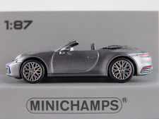 Minichamps 870 068331 Porsche 911 Carrera 4S Cabrio (2019) in graumet. 1:87/H0
