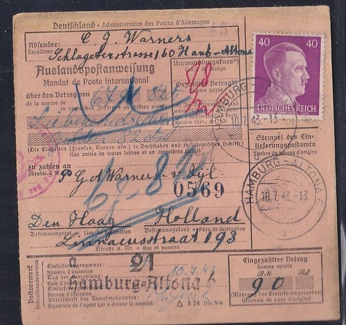 Auslandspostanweisung von - dr.,,