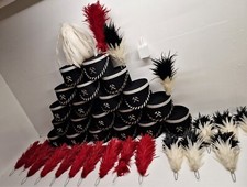 1 roter Federbusch für Schachthut