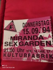 MIRANDA SEX GARDEN gig Ticket