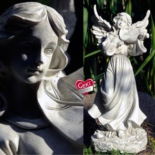 Engel Deko Figur mit Harfe groß Weihnachtsdeko Weihnachten Weihnachtsengel