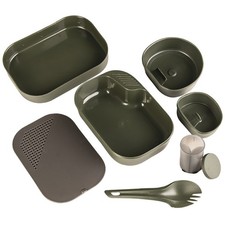 Wildo® Camp-A-Box® 7-tlg. Geschirr Set Oliv Kunststoff Outdoor Camping Becher