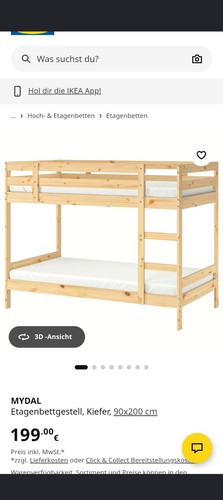 Ikea mydal etagenbett kiefer - mydal,
