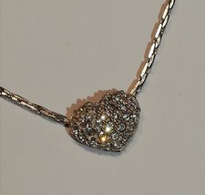 Kette Swarovski Herz Glitzer silberfarben Collier