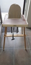 IKEA Antilop Kinderhochstuhl mit Tablett weis mit verkleideten Beinen in buche 