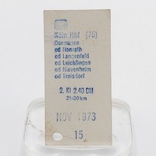 Fahrkarte Fahrschein Köln Hbf Dormagen Troisdorf 1973