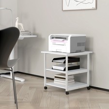HOMCOM Druckertisch mit Rolle