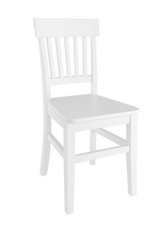 Klassischer weißer Holzstuhl