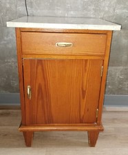 Antike Nachttisch Antik Eiche Marmorplatte Nachtkonsole Schränkchen