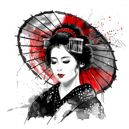Deko bild geisha frau - geisha, japan