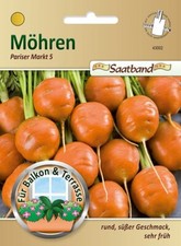 Möhren Pariser Markt 5 Saatband für Balkon & Terrasse rund süßer Geschmack 43002