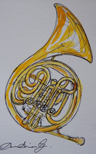 Original Aquarell Gemälde