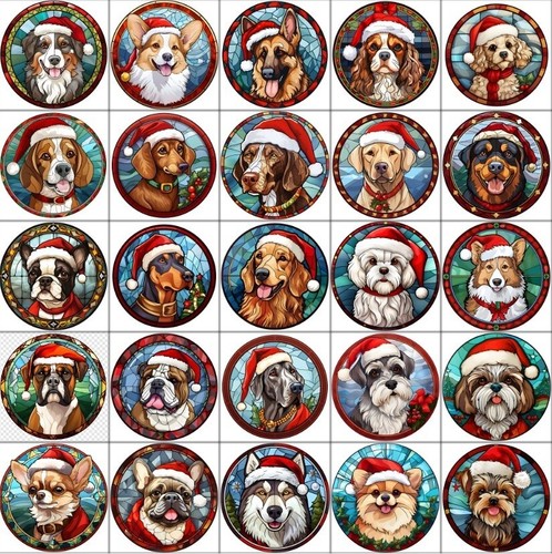 Hund weihnachtskugel buntglas - weihnachtskugel,