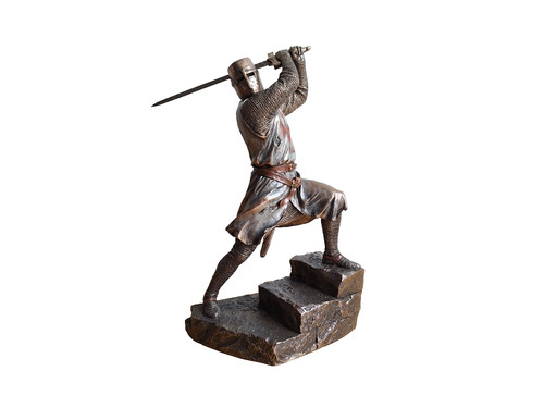 Mittelalter ritter statue mit - mittelalter,