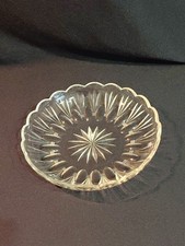 antike Glas-Schale Biedermeier um 1900 perfekter Schliff welliger Rand Ø 16 cm