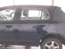 VW Golf 6 Fließheck Tür hinten links LD5Q Shadow Blue beschädigt Dellen BJ2010