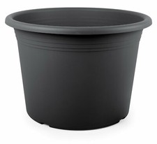 Pflanzkübel, Pflanztopf zylindriche Form Kunststoff 80 cm anthrazit