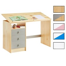 Kinderschreibtisch Schülerschreibtisch neigungsverstellbar Kiefer massiv