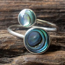 Damen ring 925 silber abalone - ring,