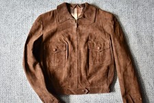 Vintage 50s Swiss Brown Suede