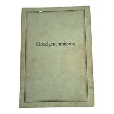 Einzelgenehmigung Typenschein