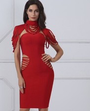 SEXY KLEID ROT BODYKON Gr. S