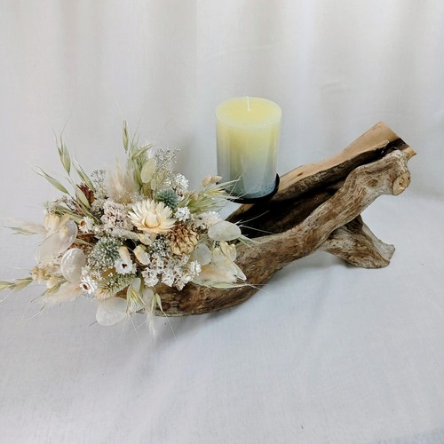 Kerzenhalter mit trockenblumen - mit,