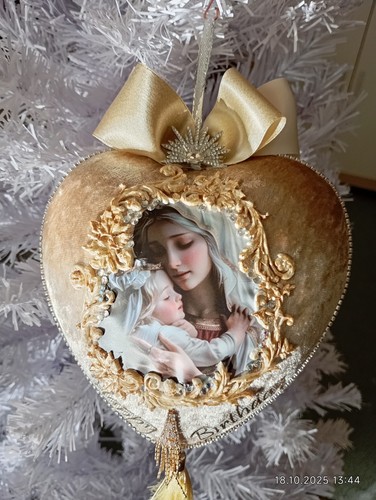 Weihnachtsdeko herz maria - herz, mit