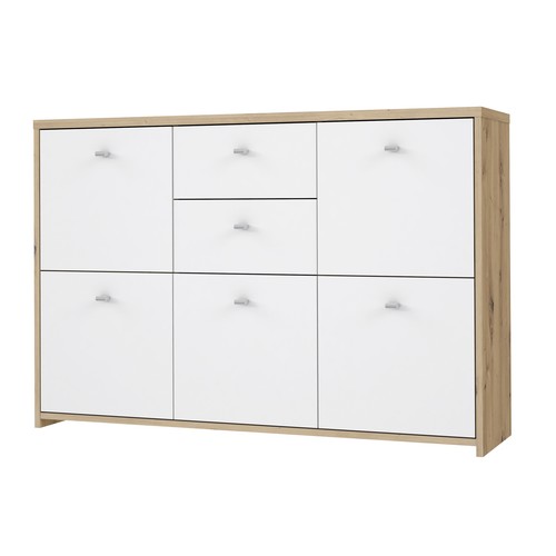 Kommode artisan eiche weiß - kommode,