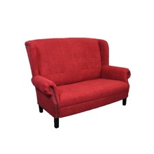 2 Sitzer Sofa Weinrot Wohnlandschaft Landhaus Couch Wohnzimmersofa Sofagarnitur