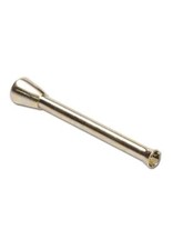 Zieh-Röhrchen mit Knopf aus Metall gold 65mm Snuff Snort