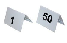 Tischnummernschilder 1 - 50