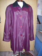 Ashwi Damen Regenmantel Jacke Regen Bordeaux Lila Glanz Gr. T2 ( ca. 40 – 42 )