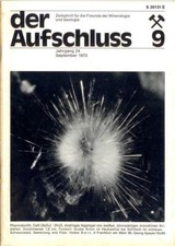 Der Aufschluss Heft 09 Sep 1973 Alpen Quarz Erz Tessin Jura Steinbruch Luxwinkel