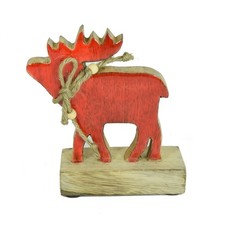 Elch holzelch rot weihnachten - rot,