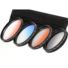 46mm  Verlaufsfilter Filterset: Orange + Blau + Hellrot + Grau