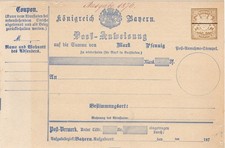 Bayern Postanweisung Muster Besonderheit Annullierung 30 Pfennig